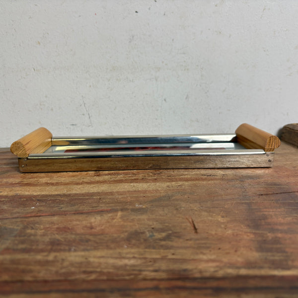 Vintage Mid Century Tablett von Holzsieb Wasungen