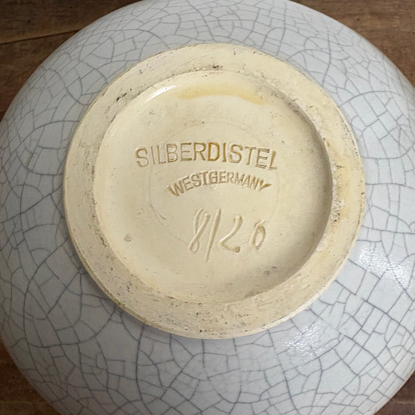Vintage Craquele Dekor Keramik Vase von Silberdistel 8/20