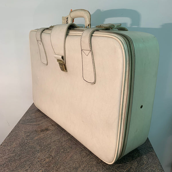 Weißer vintage 70er Jahre Koffer