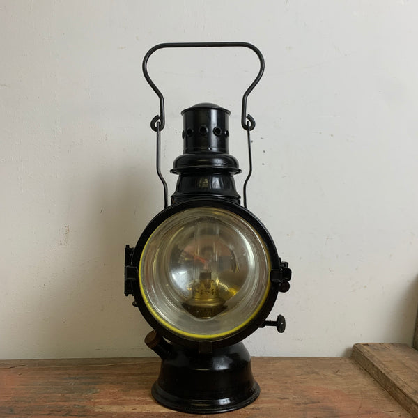 Alte Petroleum Eisenbahnlampe von A. Sartorius Wuppertal 1974