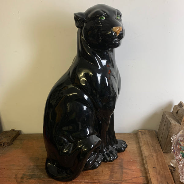 Vintage Skulptur Black Panther