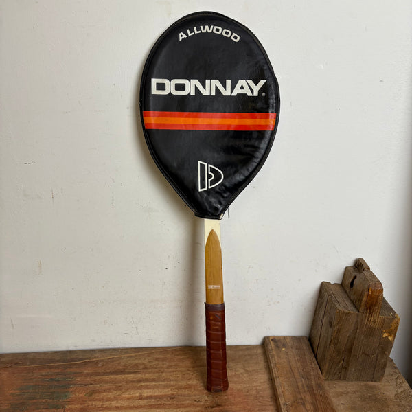 Vintage Holz Tennisschläger Diamant und Hülle Björn Borg von Donnay