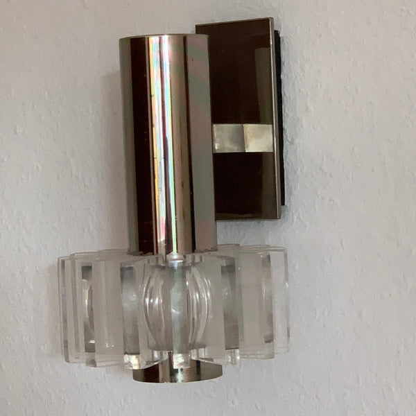 Vintage Acryl Glas Wandlampe