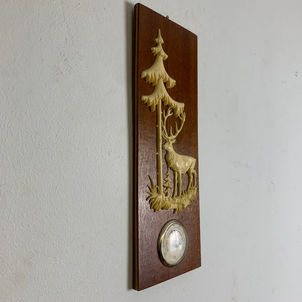 Vintage Mid Century Wandbild mit Thermometer
