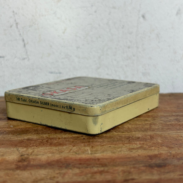 Vintage Potenzmittel Blechdose OKASA