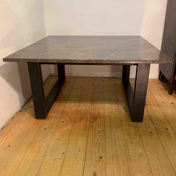 Vintage Couchtisch mit Natur Steinplatte