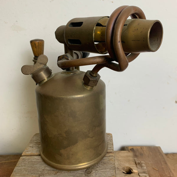 Antike Benzin Lötlampe von Hähnel