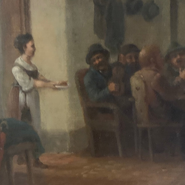 Ölgemälde Bayerische Wirtshaus Szene von Anton Doll