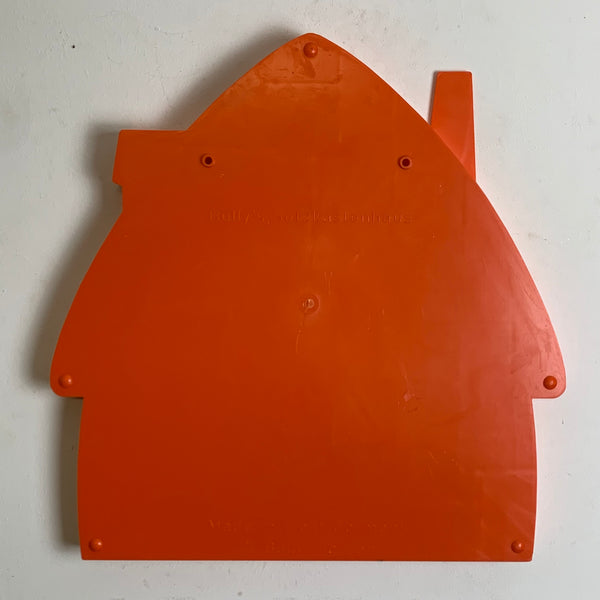 Vintage Setzkasten Schlumpfhaus orange