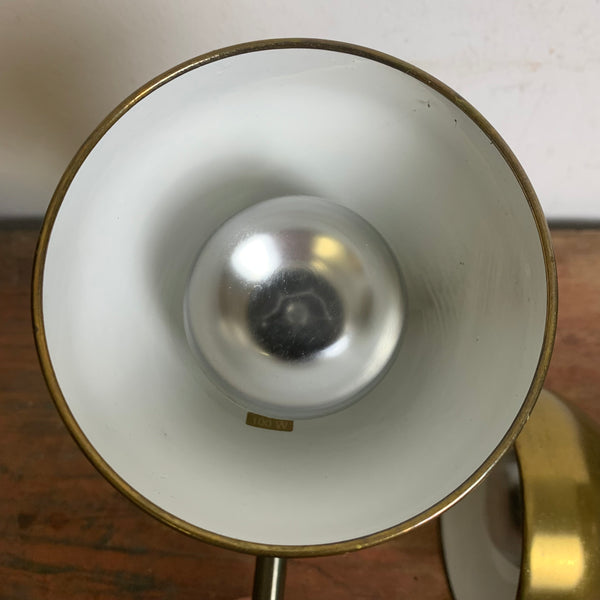 Zwei vintage Messing Klemm Lampen von Koch & Lowy für Omi