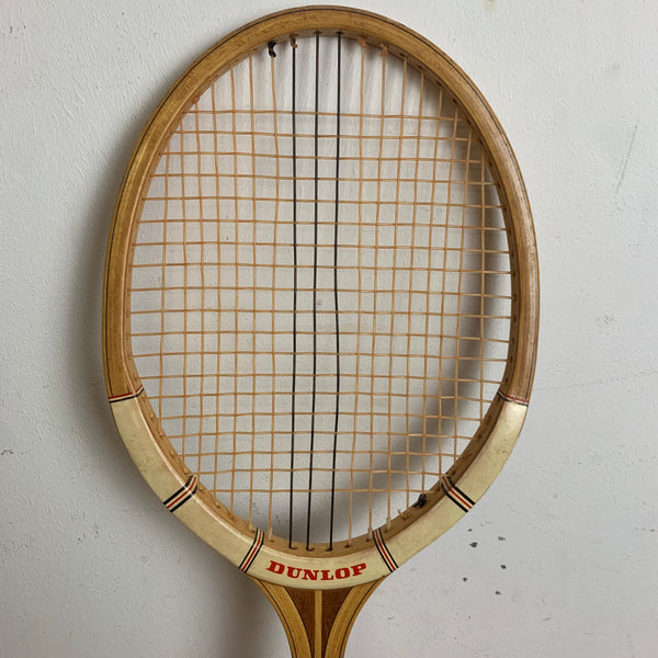 Vintage Holz Tennisschläger Dunlop mit Tasche