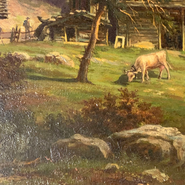 Ölgemälde Das Wetterhorn vor Interlaken von Adolf Chevalier