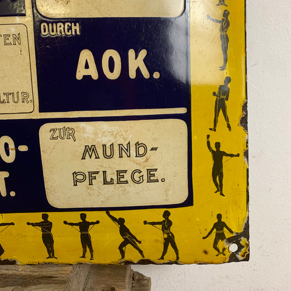 Antikes Emaille Schild Exterikultur