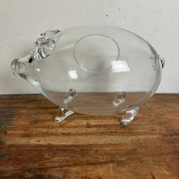 Vintage Mid Century Glas Planter Murano Schwein