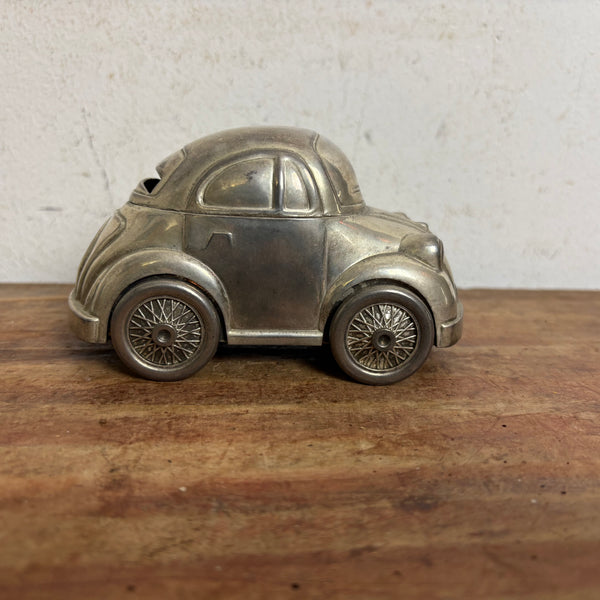 Vintage versilberte VW Käfer Spardose