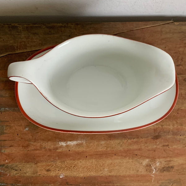 Sauciere Rotrand von Hermann Gretsch für Arzberg