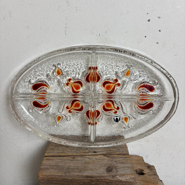 Vintage Kabarett Schale von Walther Glas