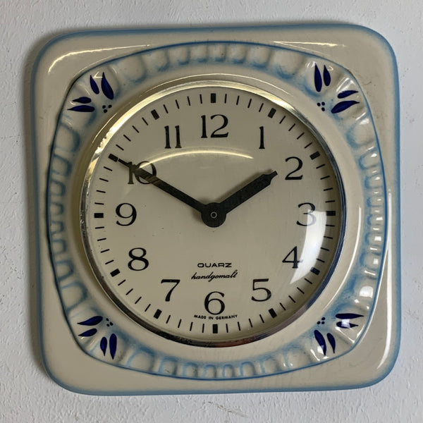 Mid Century Keramik Wanduhr