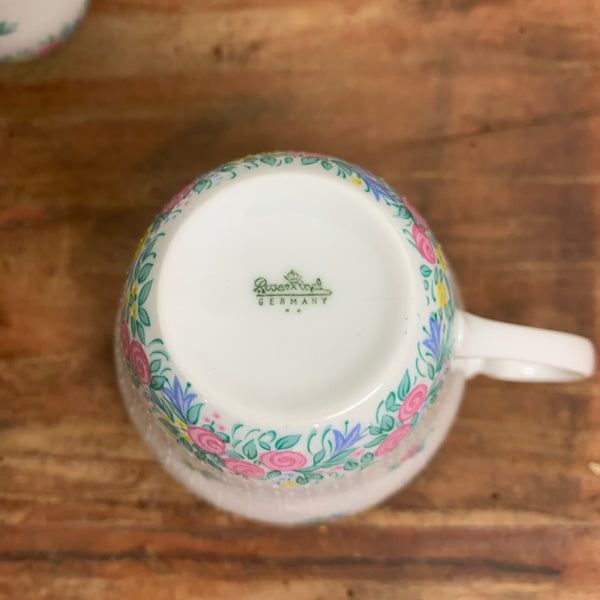 Vintage Kaffeeservice Romanze bunt Blumen von Björn Wiinblad für Rosenthal