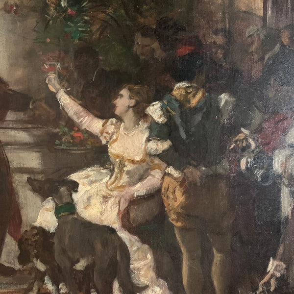 Ölgemälde Karneval in Venedig von Carl Ludwig Becker