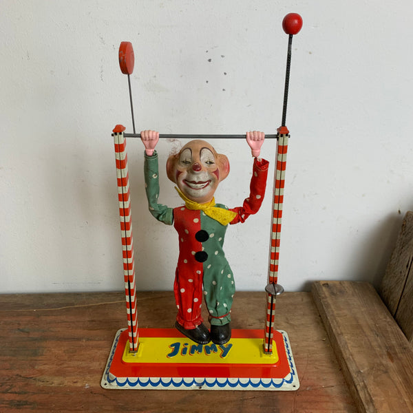 Vintage Blechspielzeug Jimmy der Clown Akrobat von Arnold