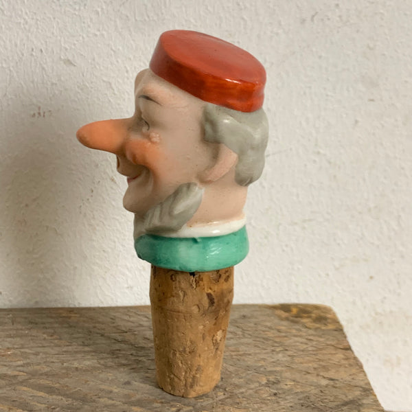 Vintage Schnapsnase Ausgießer aus Porzellan