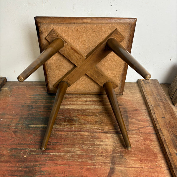 Mid Century Blumenbank Nierentisch mit Fliesen