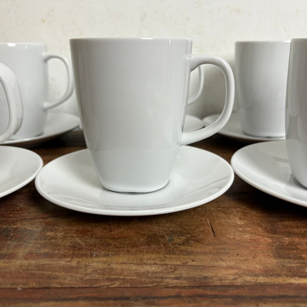 Vintage 6 Kaffeebecher Tassen mit Untertasse 365+ von Susan Pryke für Ikea