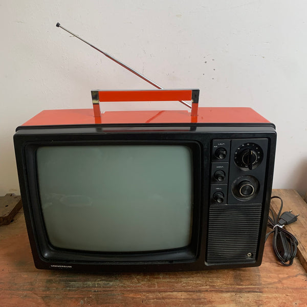 Vintage Fernseher Universum in orange