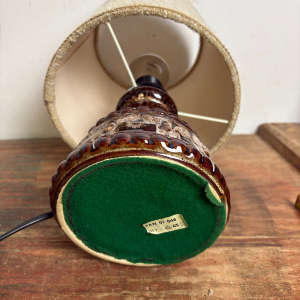 Vintage Keramik Lampe von Pan