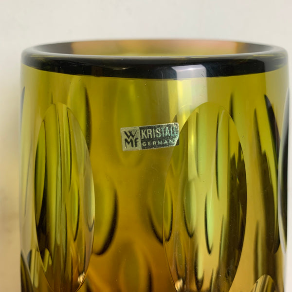 Mid Century Glaskunst Objekt und Vase vereint von Erich Jachmann für WMF
