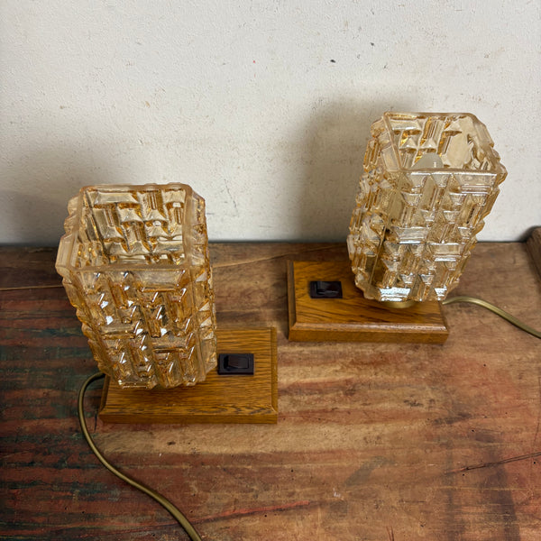 2 vintage Nachttisch Lampen