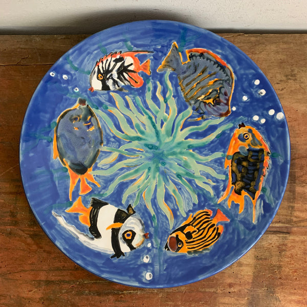 Vintage Keramik Teller Fische