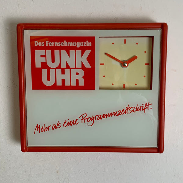 Vintage Werbeuhr Das Fernsehmagazin Funkuhr