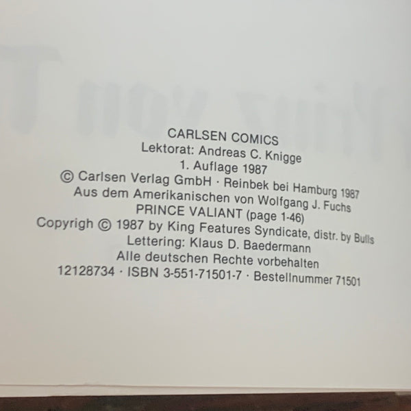 Comic Prinz Eisenherz Band 1 Der Prinz von Thule