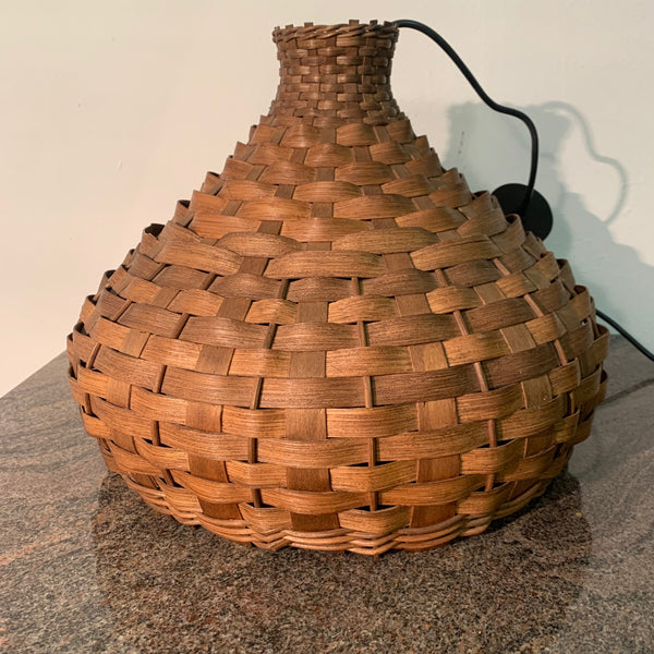 Vintage Rattan Korb Lampe
