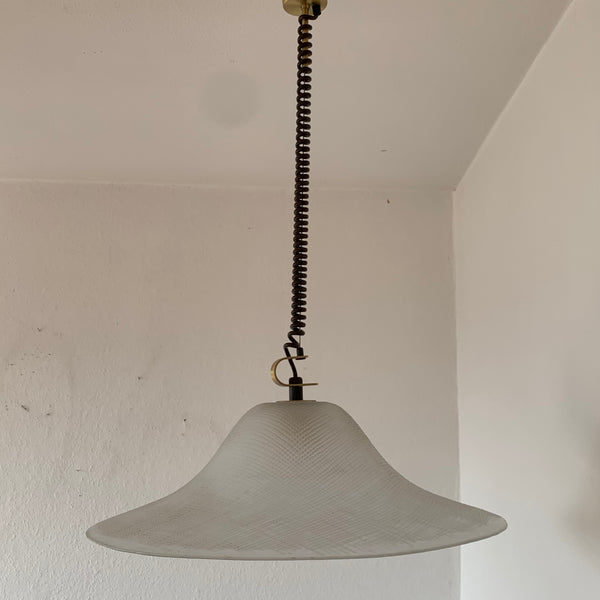 Vintage Glas Design Deckenlampe von Peill und Putzler