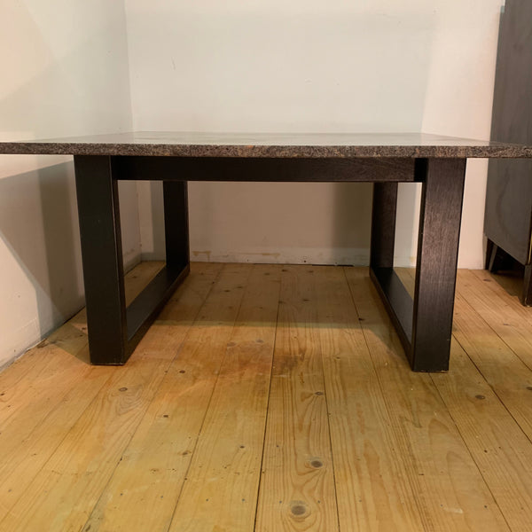 Vintage Couchtisch mit Natur Steinplatte