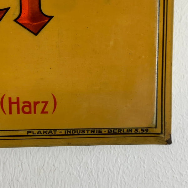 Vintage Blechschild Kornbranntwein Alter Peter