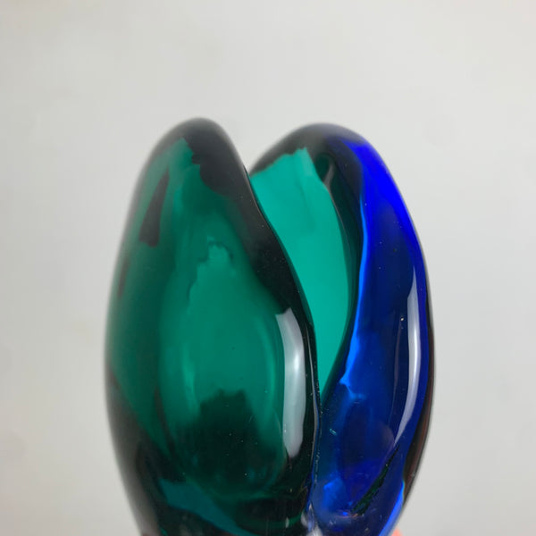 Vintage zweifarbige Glas Vase aus Murano