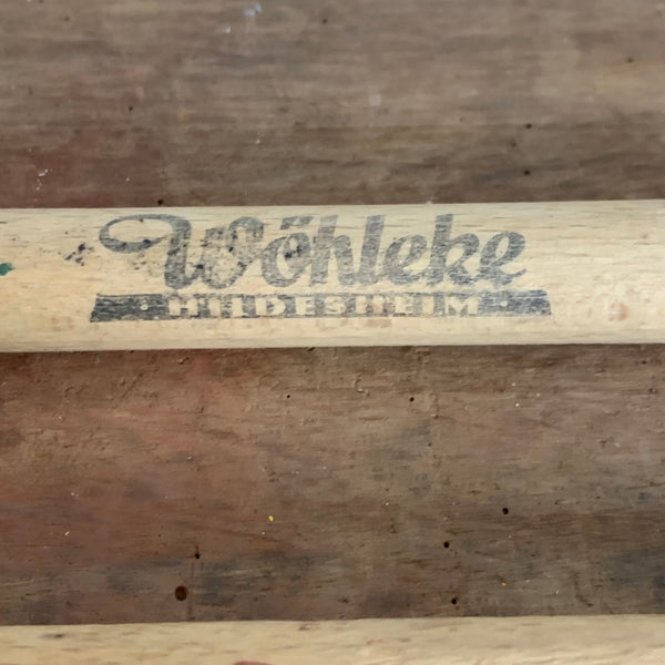 Vintage 18 Tragehilfe mit Holzgriff teils mit Werbung