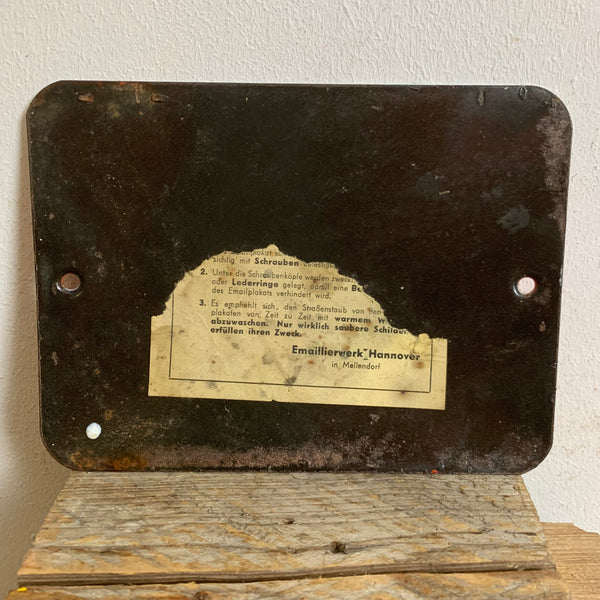Emaille Schild Landschaftliche Brandkasse Hannover 1950