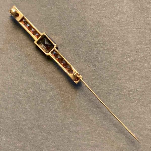 Vintage Anstecknadel Brosche Granat und Gold