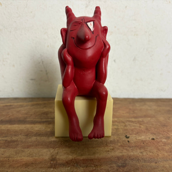 Vintage Werbefigur Teufel von Hanel Dieckmann Arzneimittel