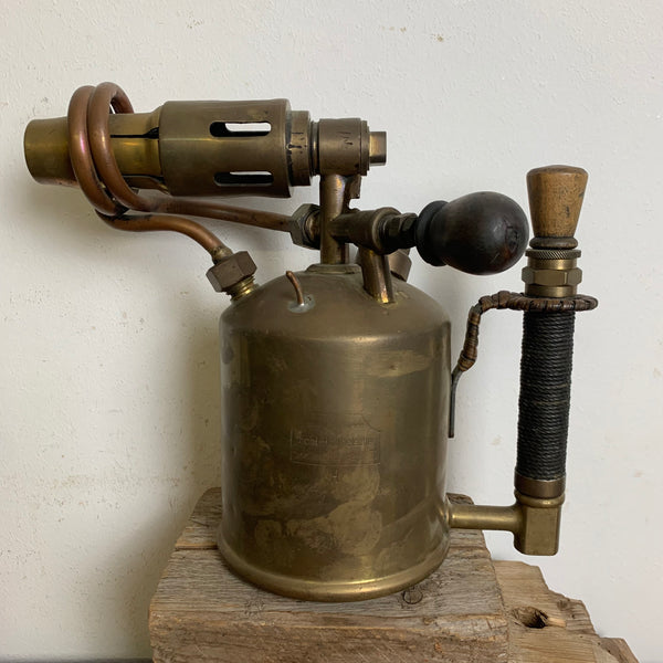 Antike Benzin Lötlampe von Hähnel