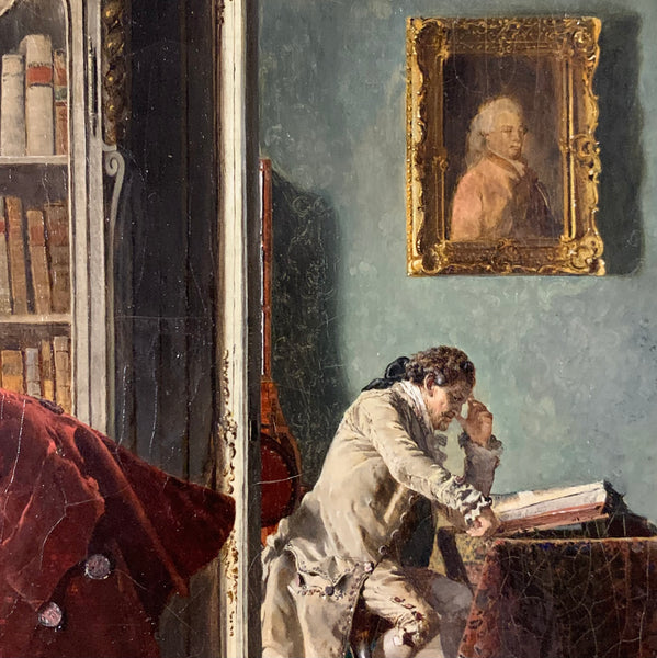 Ölgemälde Die Geographen von Johann Hamza