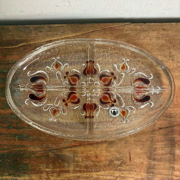 Vintage Kabarett Schale von Walther Glas