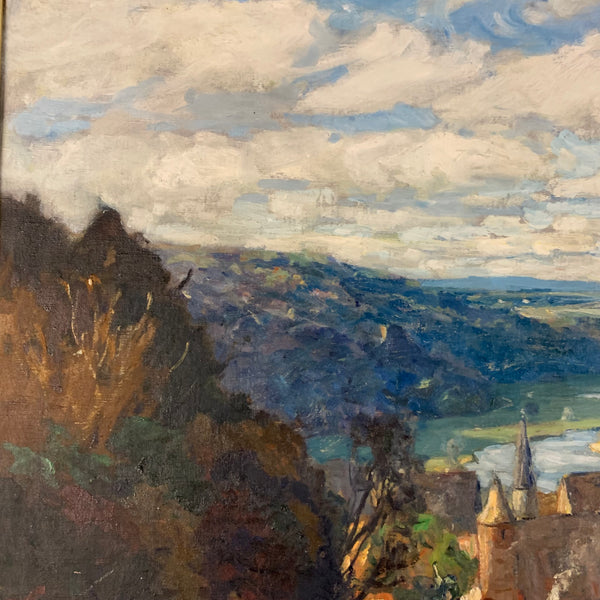 Ölgemälde Bergstädtchen von Hans Licht