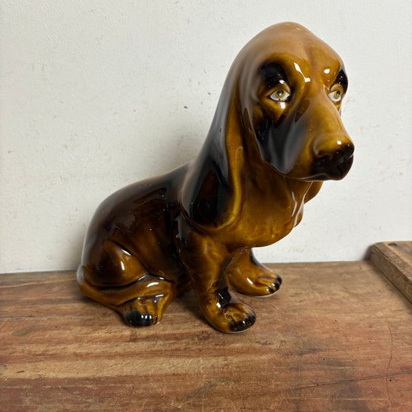 Vintage Keramikfigur Basset Hound 4210