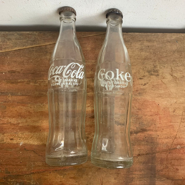 2 alte Coca-Cola 0,33 Liter Flaschen